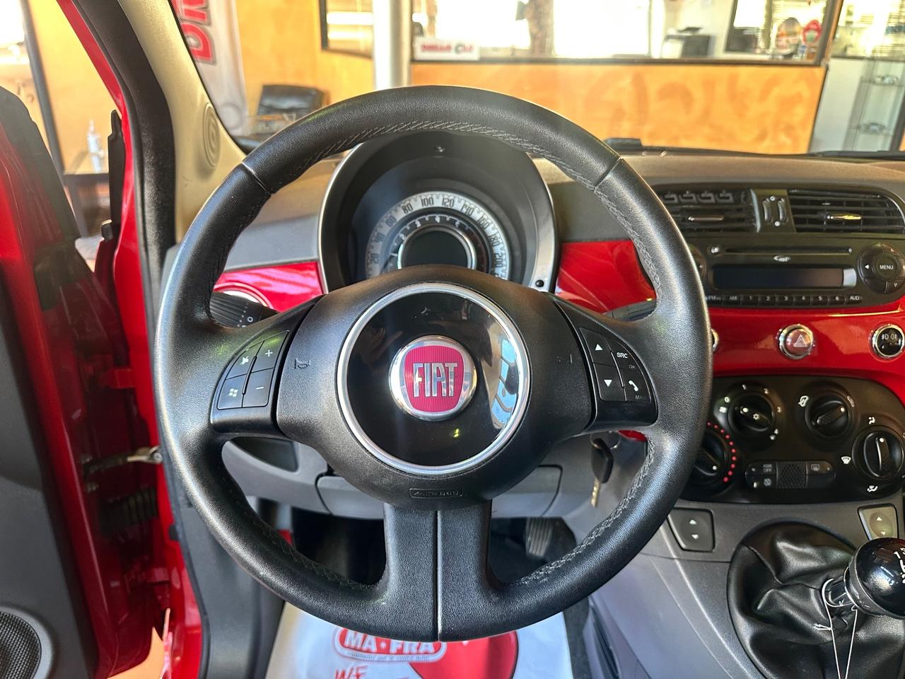 Fiat 500 1.2 Lounge tetto panoramico rossa 93.000km