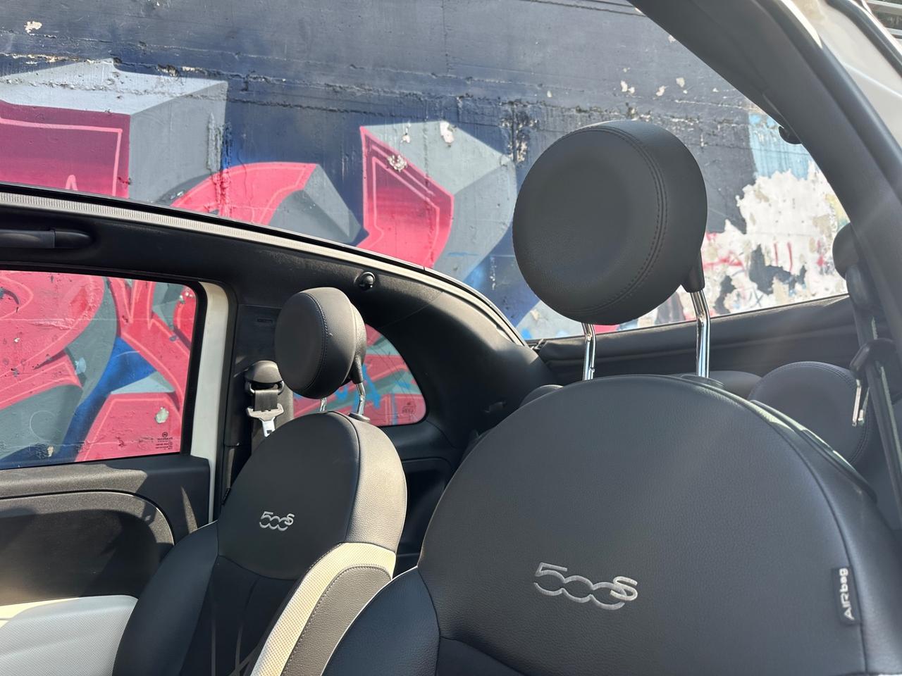 FIAT 500S CABRIO 1.2BENZINA/PELLE/BI-ZONA