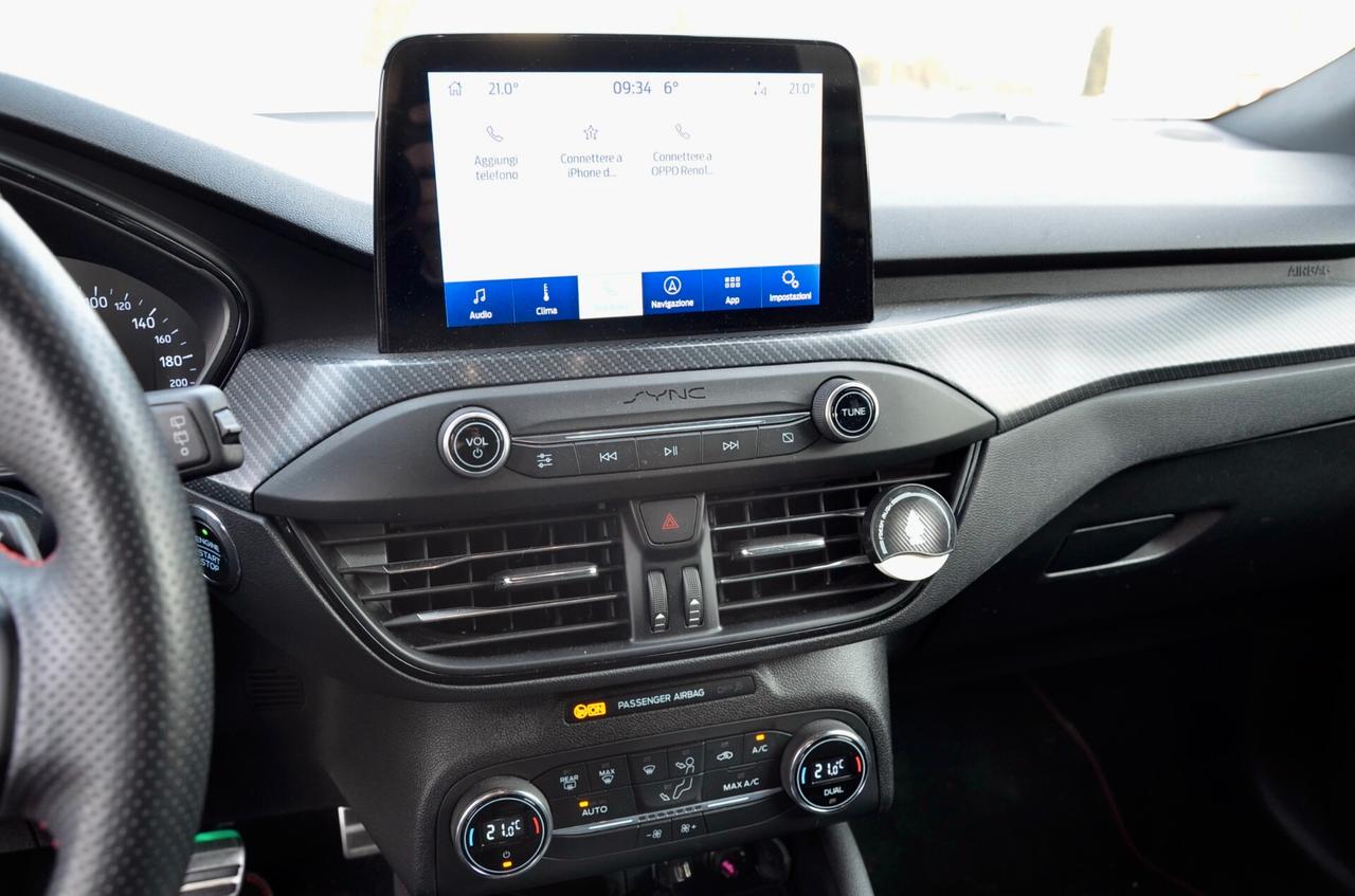 FORD FOCUS SW 1.0 SCOBOOST ST-LINE CO-PILOT 125cv AUTO, SERVICE CERTIFICATI, UFF ITALIANA, EURO 6D, FARI FULL LED, RETROCAMERA, NAVI, PERMUTE