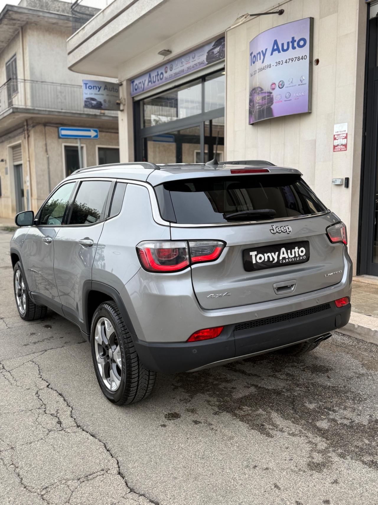 Jeep Compass 2.0mjt Limited 4wd 140cv auto NAVI FULL LED,INTERNI IN PELLE, KM CERTIFICATI JEEP,UNI PROP.