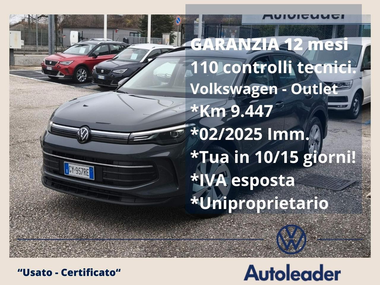 VW Tiguan 2.0 TDI 150 CV DSG Life SOLO 9mila Km