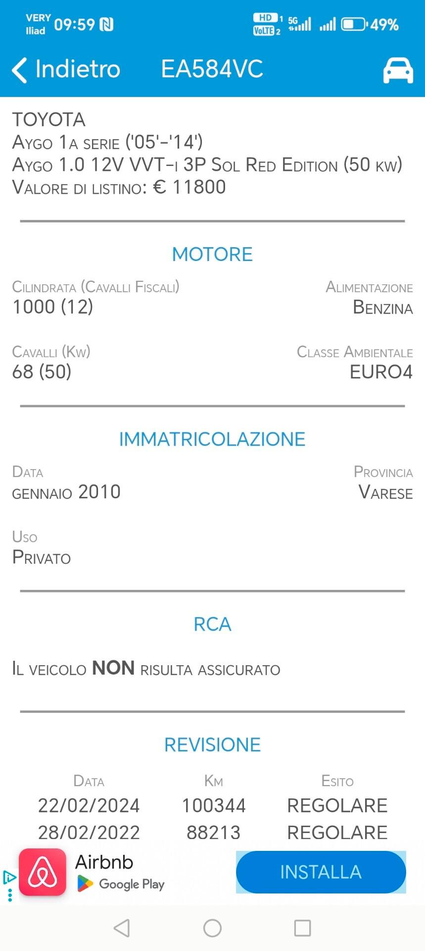 Toyota Aygo 1.0 12V VVT-i 3 porte Sol