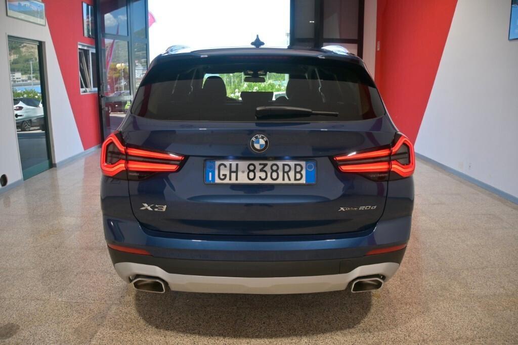 BMW X3 20D 190CV STEPTRONIC 48V X-DRIVE BUSINESS ADVANTAGE ( FARI LED - PELLE - CRUISE - CLIMA TRIZONA - NAVI - MIRROR - PARK ASSISTANT - TELECAMERA POST. )