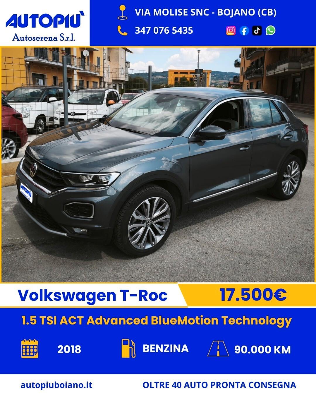 Volkswagen T-Roc 1.5 TSI ACT Advanced BlueMotion Technology