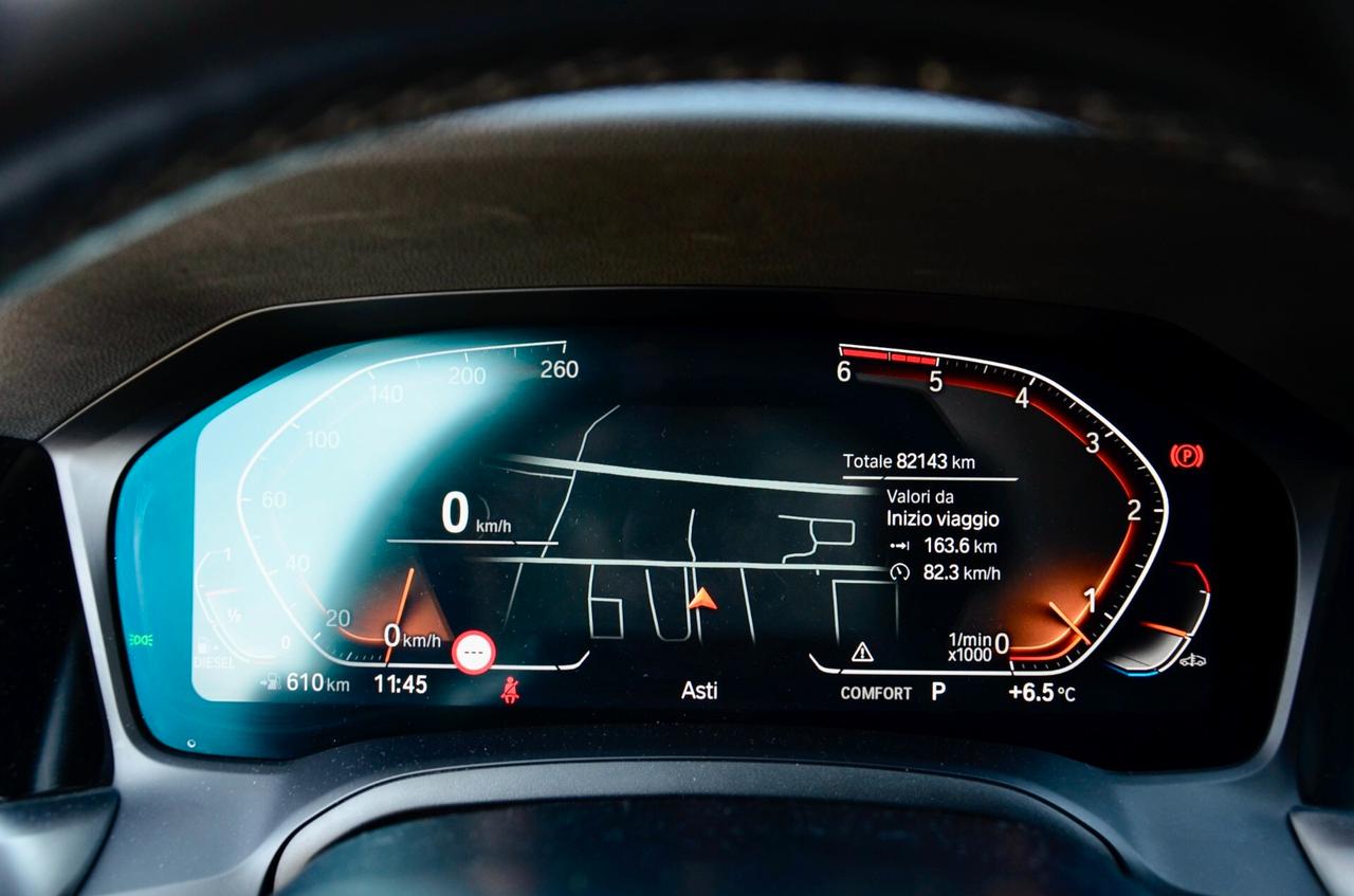 BMW 330d TOURING XDRIVE MSPORT 265cv AUTO, GARANZIA BMW, UFF ITALIANA, SERVICE BMW, EURO 6D, M BRAKES, FARI LED, RETROCAMERA 360°, PELLE, 19", PERMUTE