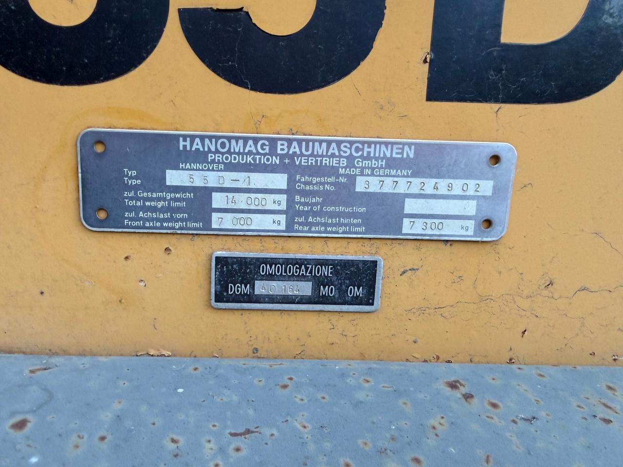 Hanomag 55 D Pala Gommata