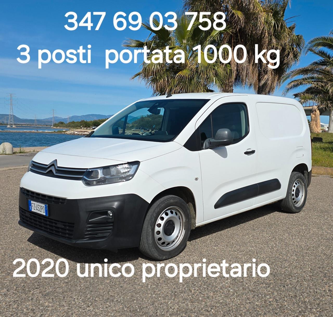 Citroen Berlingo BlueHDi 100 S&S Van 1.6 100 cv 3 posti portata (1000Kg)