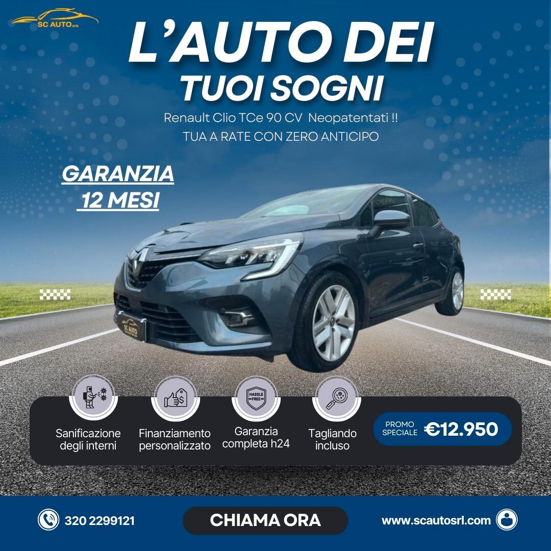 Renault Clio TCe 90 CV 5 porte Business TUA A RATE CON ZERO ANTICIPO