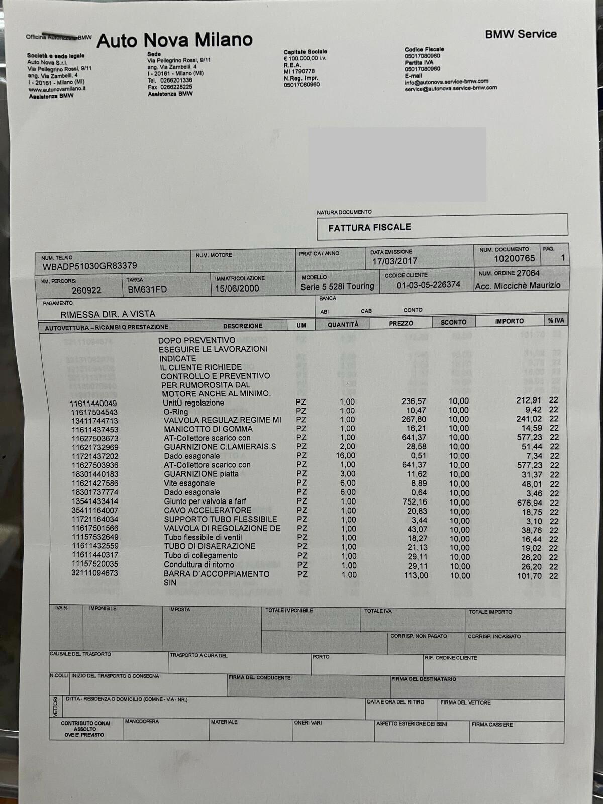 Bmw 528 528i 24V cat Touring Attiva