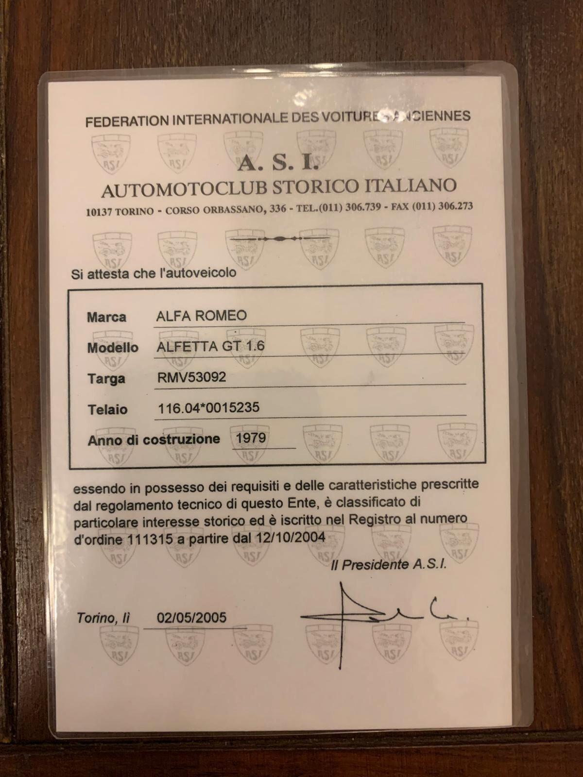 Alfa Romeo Alfetta GT 1.6 ASI 1979