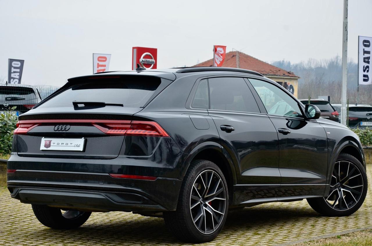 AUDI Q8 50 3.0 TDI MHEV S-LINE QUATTRO TIPTRONIC 286cv, TUTTI SERVICE UFF AUDI, UFF ITALIANA, EURO 6D, ASSE POST STERZANTE, TETTO, 22", PERMUTE