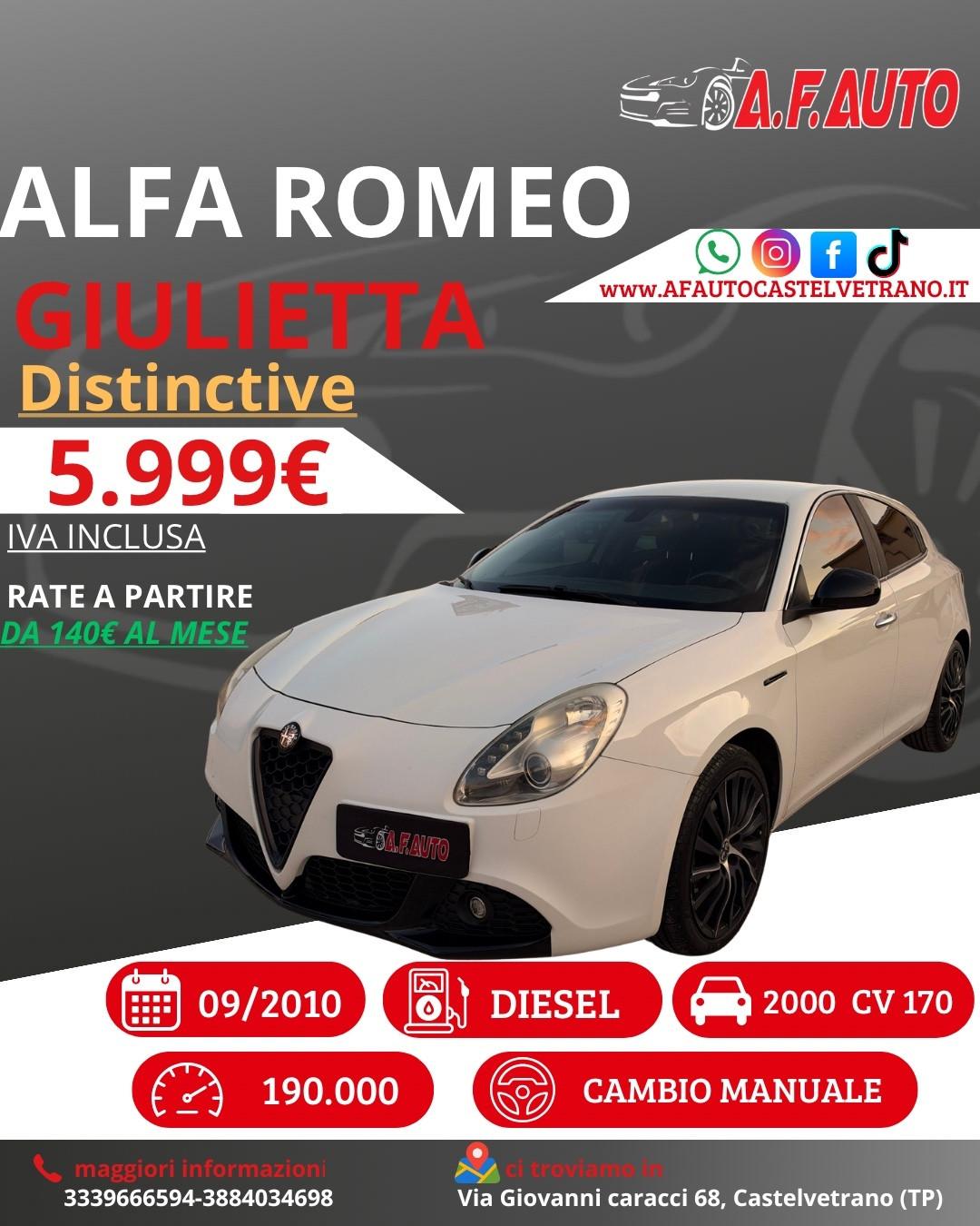 Alfa Romeo Giulietta 2.0 JTDm-2 170 CV Distinctive