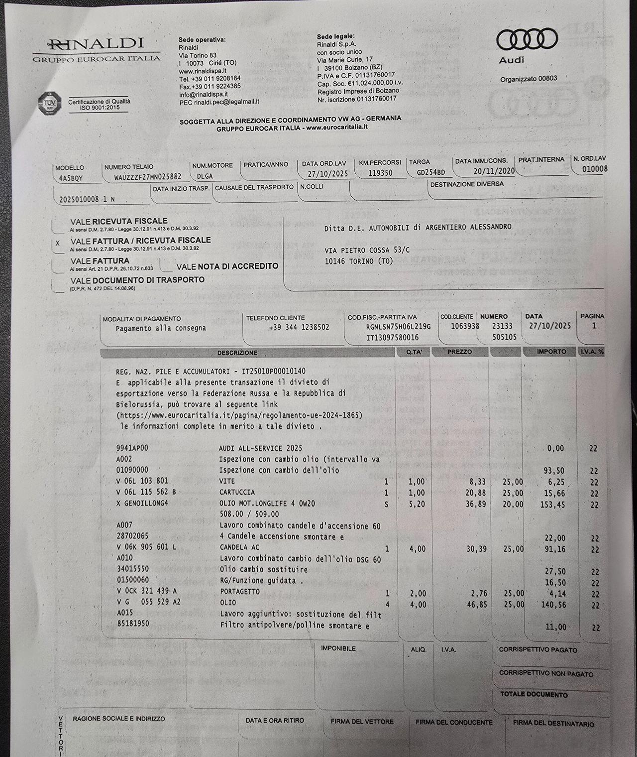 Audi A6 Avant 55 2.0 TFSI e quattro ultra S IVA ESPOSTA NO SUPERBOLLO TAGLINDATA AUDI SERVICE