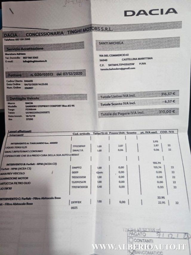 DACIA Sandero Stepway 1.5 Blue dCi 95 CV Comfort