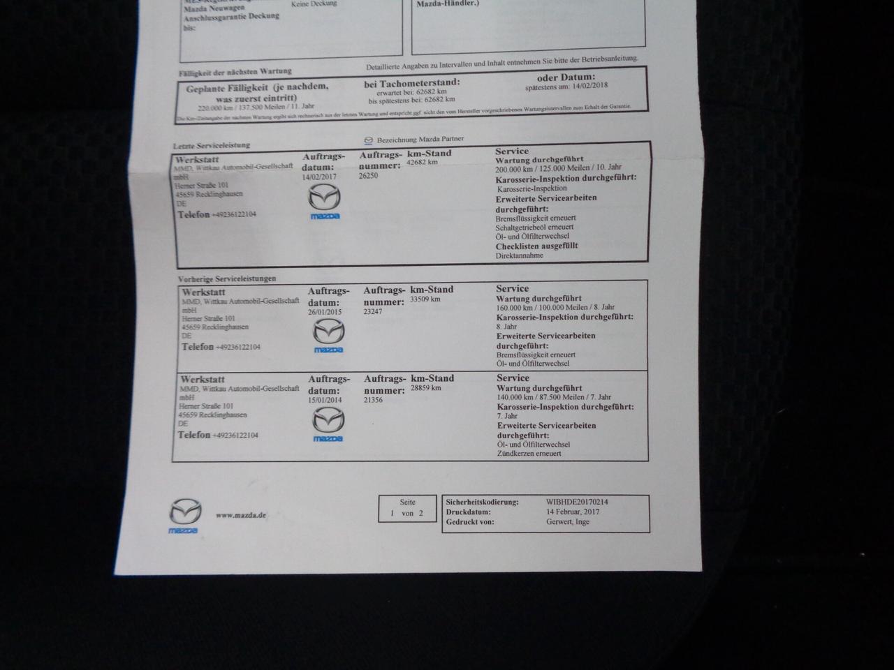 Mazda MX-5 Roadster 1.8L Fire