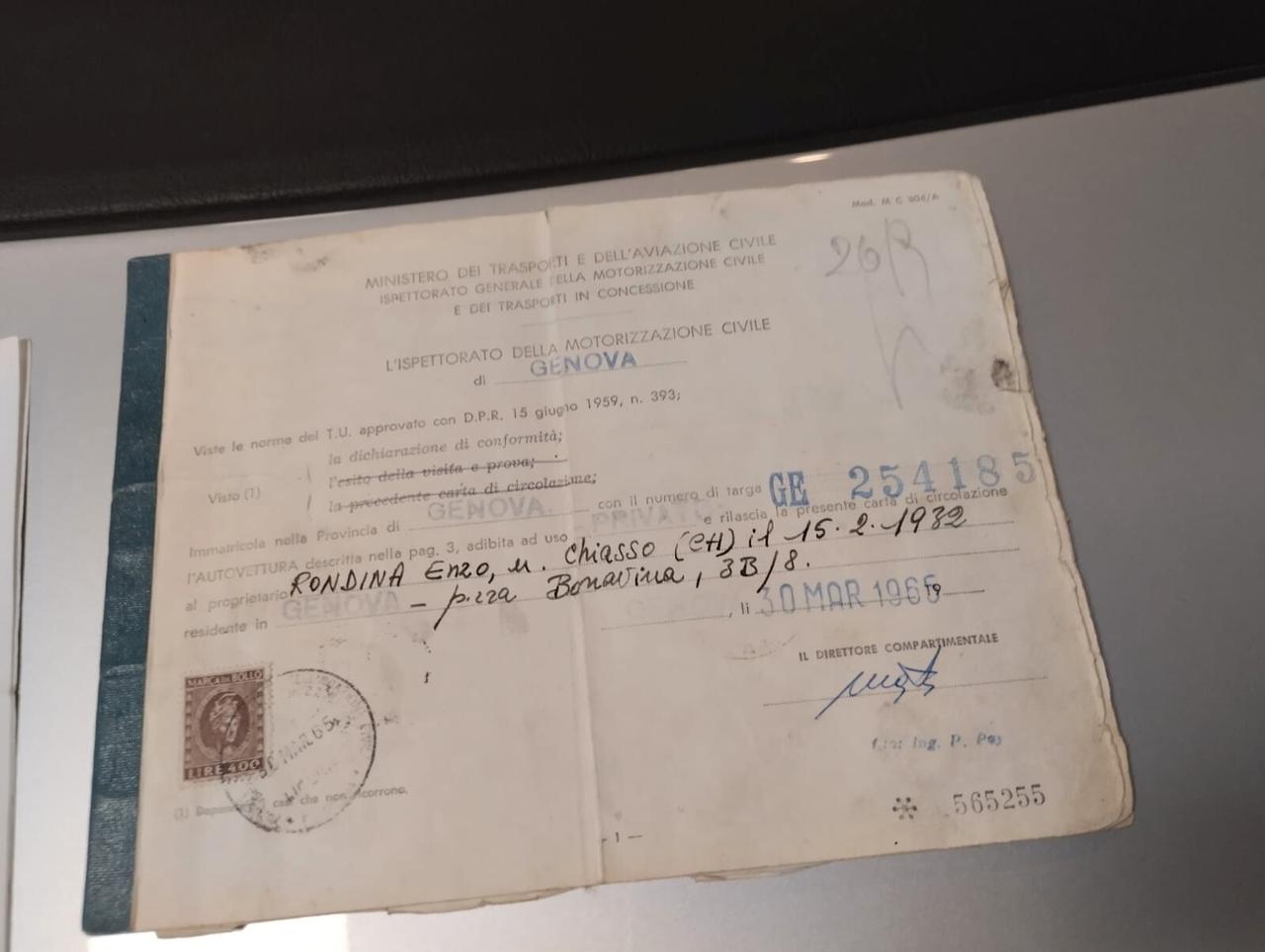 Alfa Romeo Giulia 1 serie 4 marce