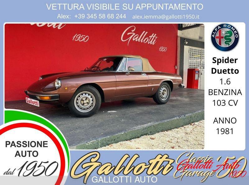 Alfa Romeo Spider (Duetto) 1.6 103 cv benz.