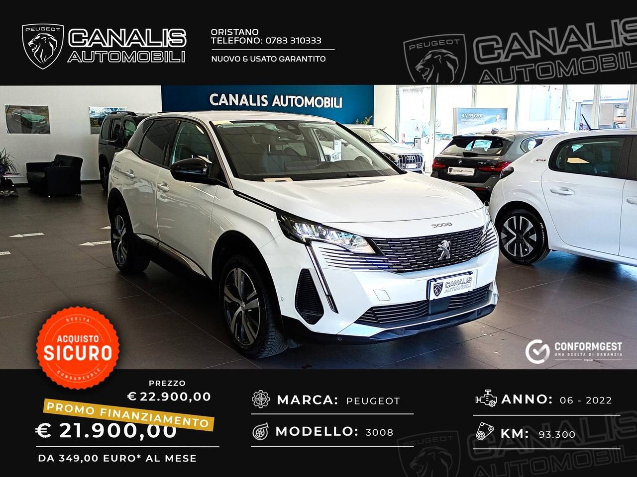 Peugeot 3008 BlueHDi 130 S&S EAT8 Allure - 2022 - AZIENDALE