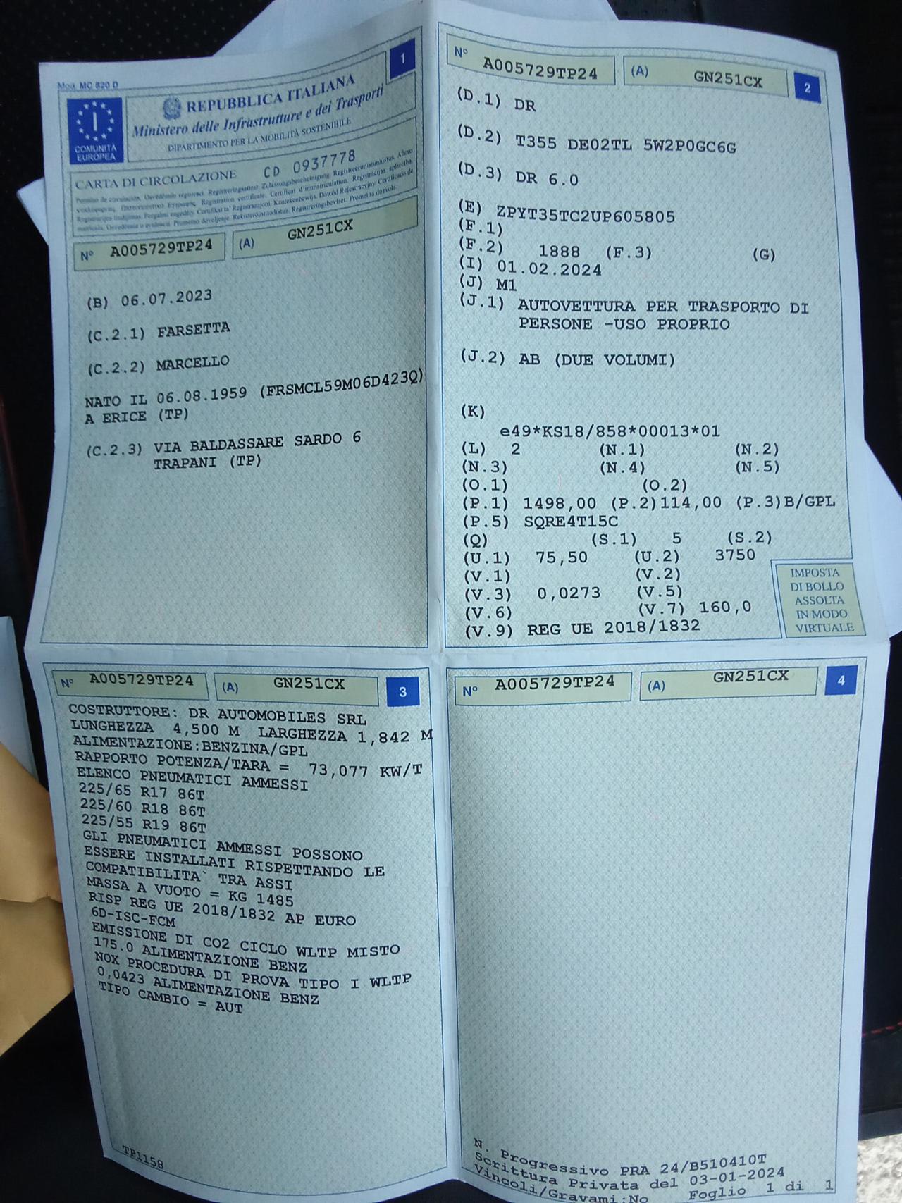 Dr 6.0 1.5 Turbo Bi-Fuel GPL