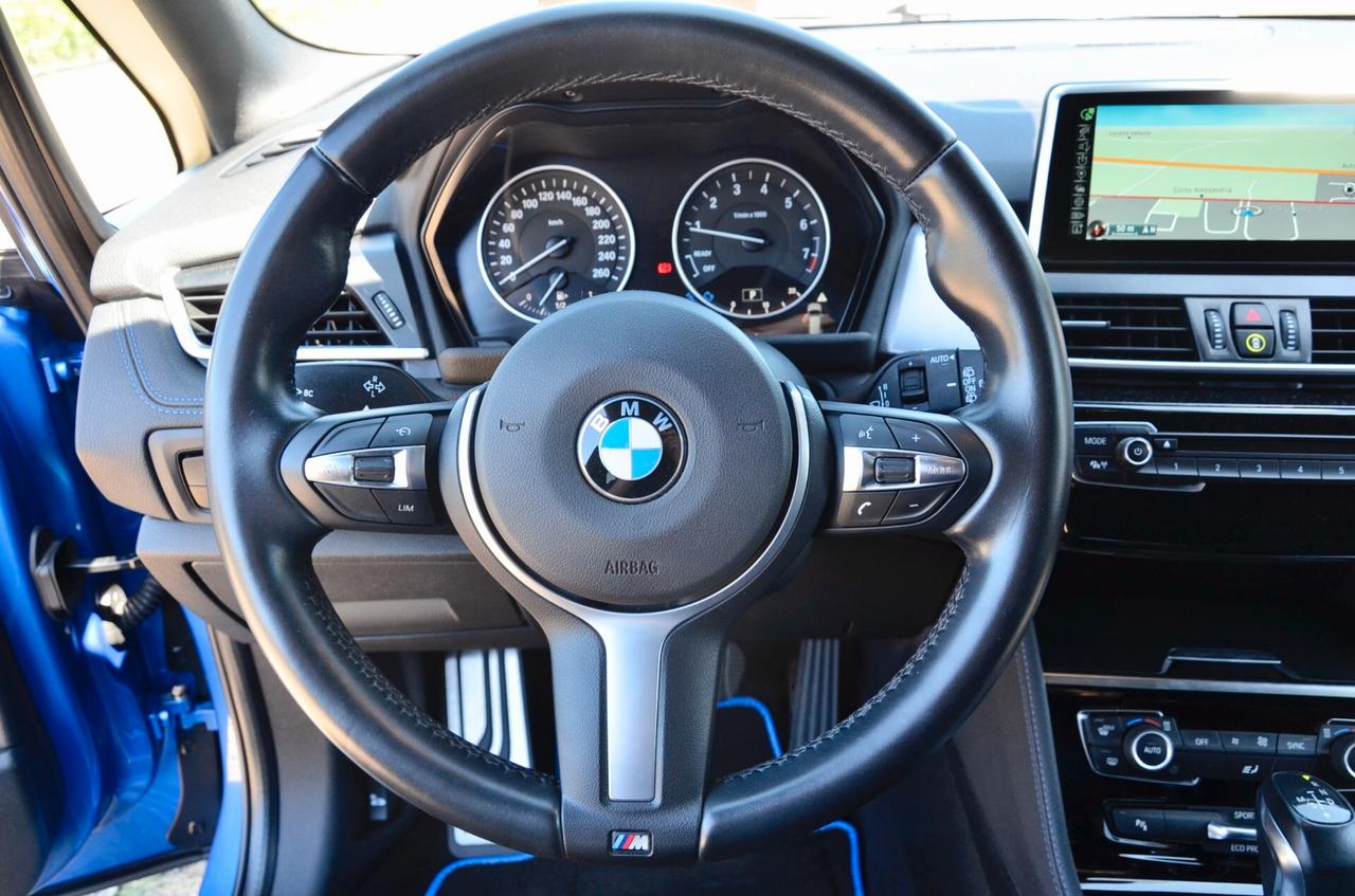 BMW 218i GRAN TOURER MSPORT 136cv AUTO, UNICOPROPRIETARIO, UFF ITALIANA, SERVICE UFF BMW, FULL LED, NAVI, PERMUTE