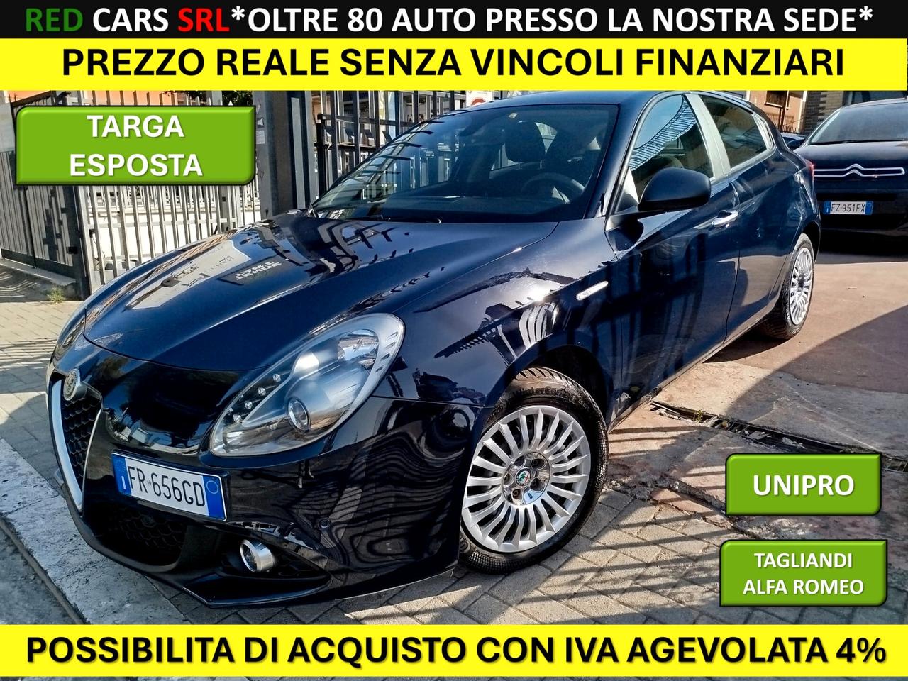 GIULIETTA 1.6jtdm-120cv *PREZZO VERO* TAGLIANDI ALFA- SENSORI-BLUETOOTH