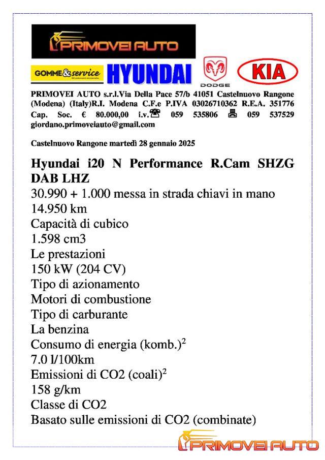 HYUNDAI i20 N 1.6 T-GDI MT N-Performance