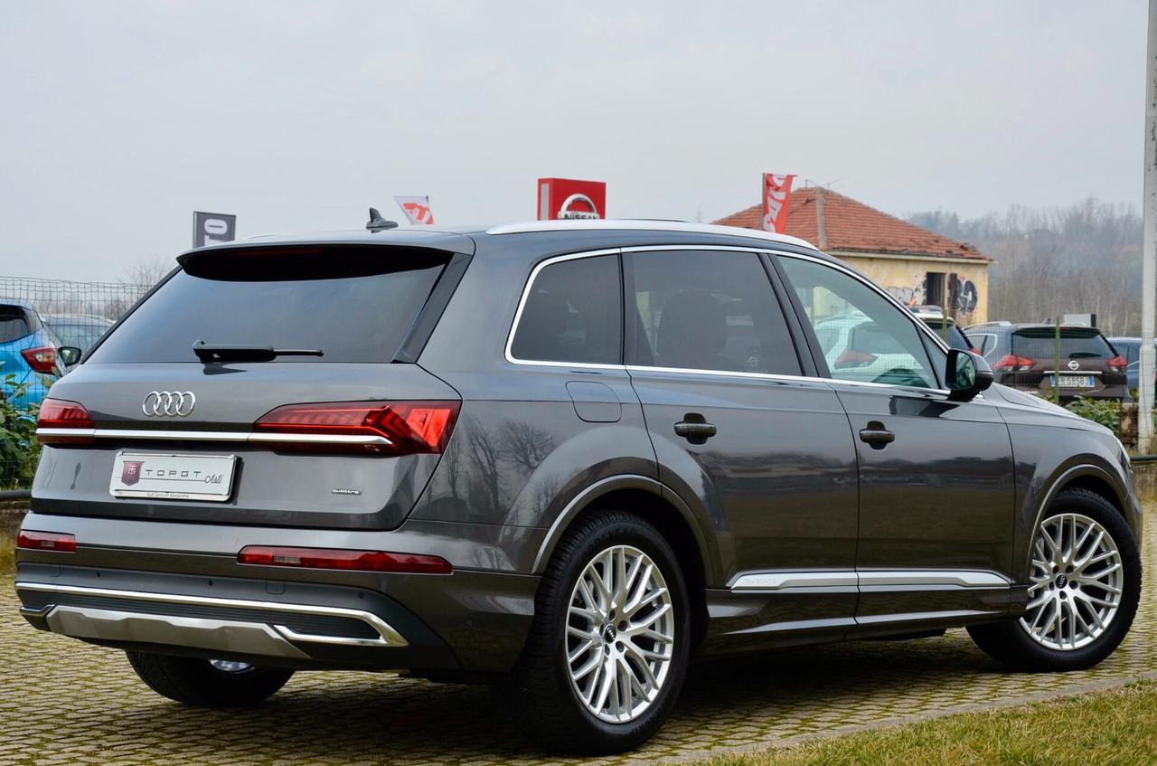 AUDI Q7 50 3.0 TDI MHEV QUATTRO TIPTRONIC 286cv IVA ESPOSTA, GARANZIA UFF AUDI, UNICOPROP, SERVICE UFF AUDI, UFF ITALIANA, EURO 6D, TETTO, HI-FI BANG&OLUFSEN, 20", PERMUTE