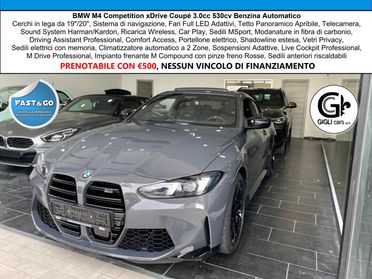 BMW Serie 4 Coupé M4 Comp Tetto C.19" 20" Harman Kardon Carbonio Led