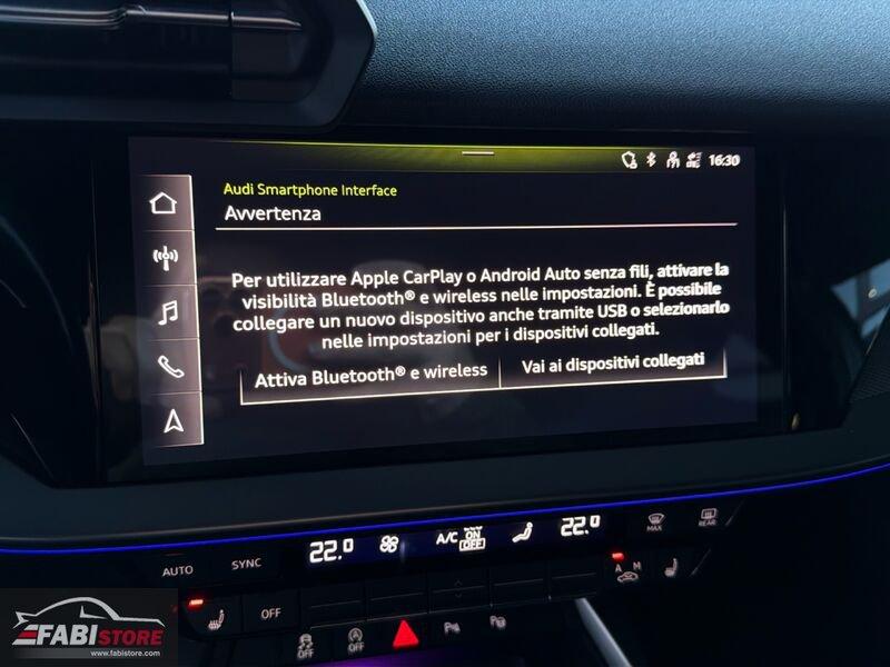 Audi A3 A3 SPB 35 TFSI 150 Cv S-Line int ext - Gusci pelle, LED, Camera, Portellone ecc