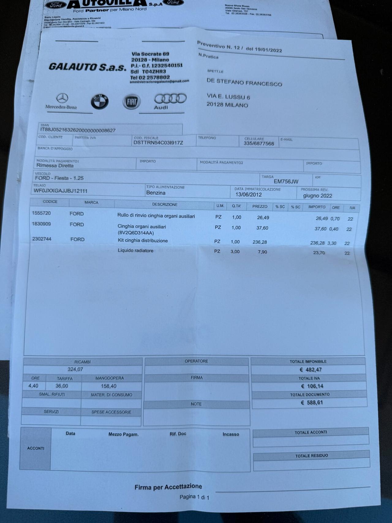 Ford Fiesta 1.2 82 CV 5 porte Titanium