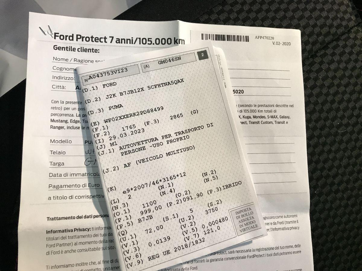 FORD Puma 1.0 EcoBoost Hyb. 125 CV ST LINE