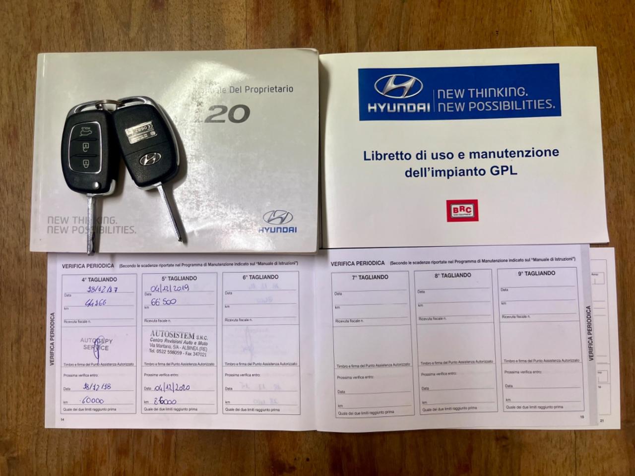 Hyundai i20 1.2GPL 2013 139.000km bombole revisionate fino all 2033