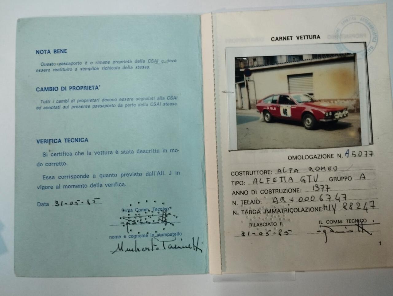 Alfa Romeo Alfetta GTV 2.0 CSAI GRUPPO A