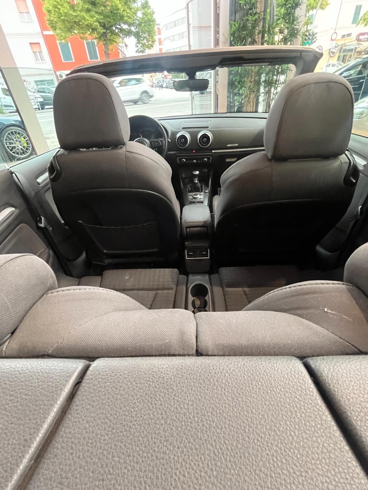 AUDI A3 CABRIO 1.6 TDI 116 CV SPORT NAVI CERCHI DA 18 CAMBIO 6 SPEED KM CERTIFICATI LUCI AMBIENTE OK NEOPATENTATI