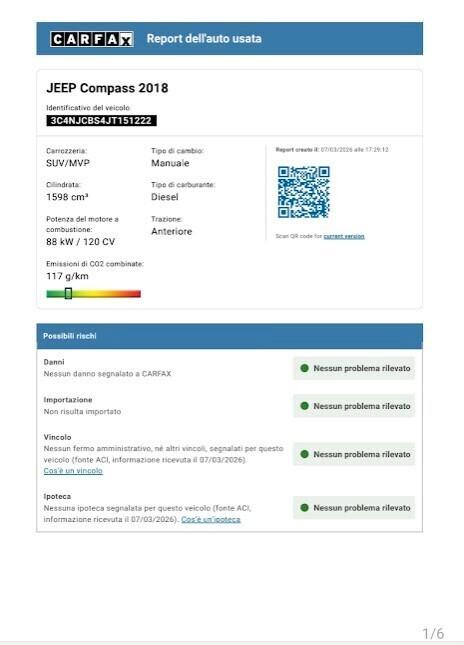 Jeep Compass 1.6 Multijet II 2WD Longitude