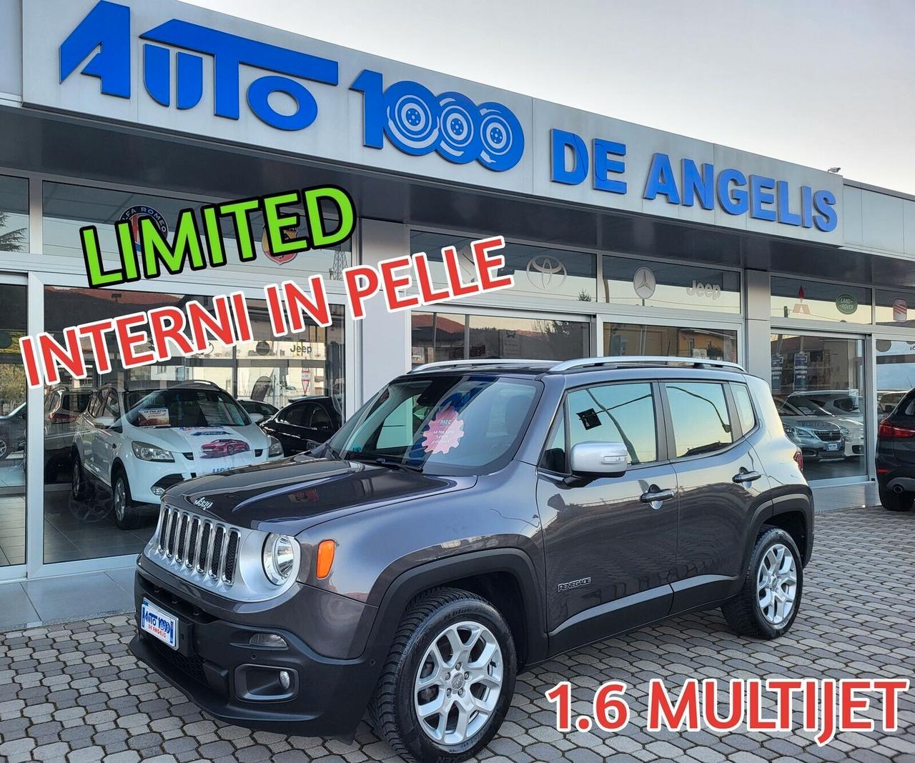 Jeep Renegade 1.6 Mjt 120 CV **LIMITED** INTERNI IN PELLE - INFOTAINMENT 8,4"