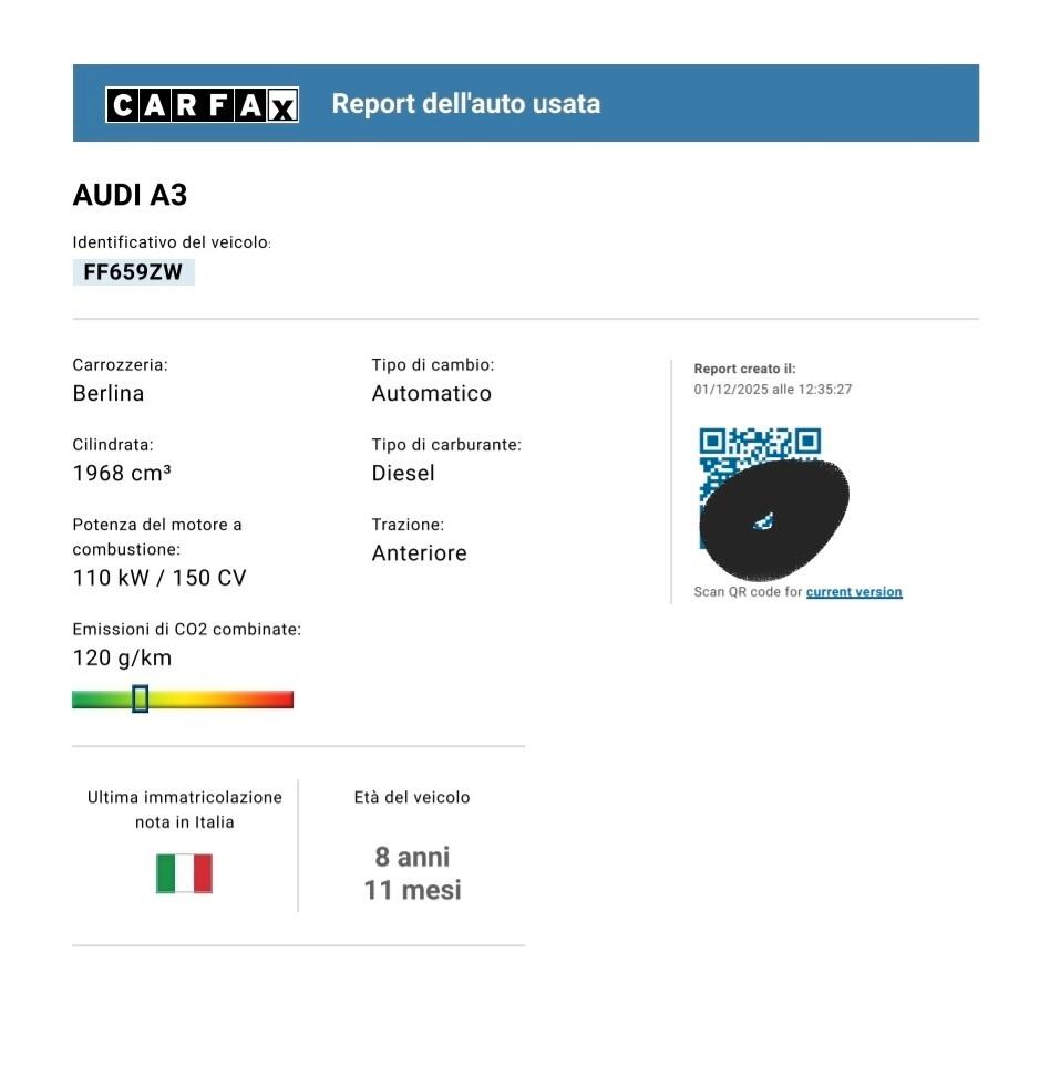 Audi A3 - 2.0 Tdi 150cv - 3x S-Line - Matrix