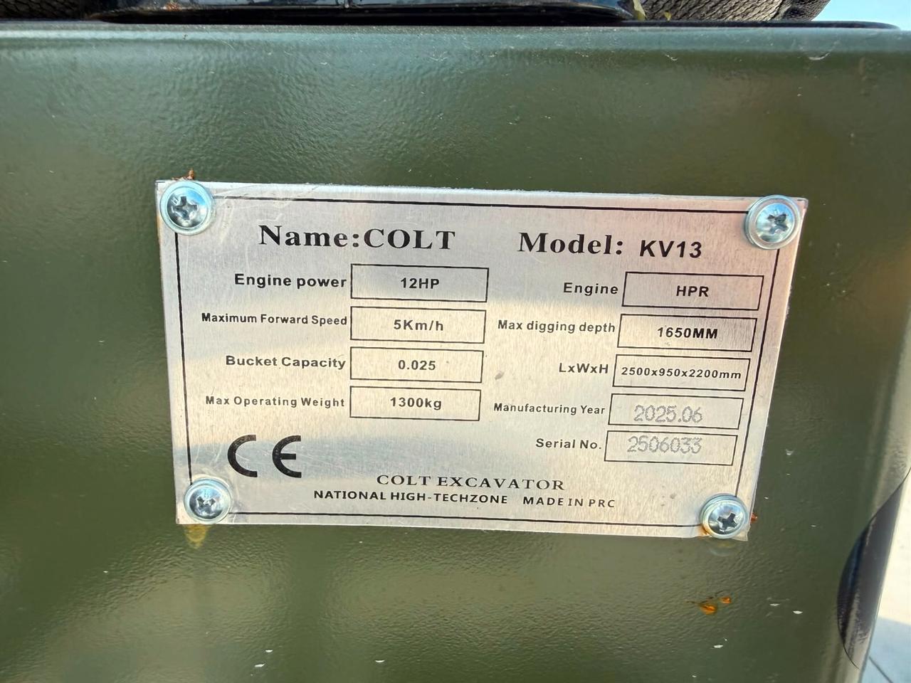 Altro Colt KV13 mini-escavatore NUOVO