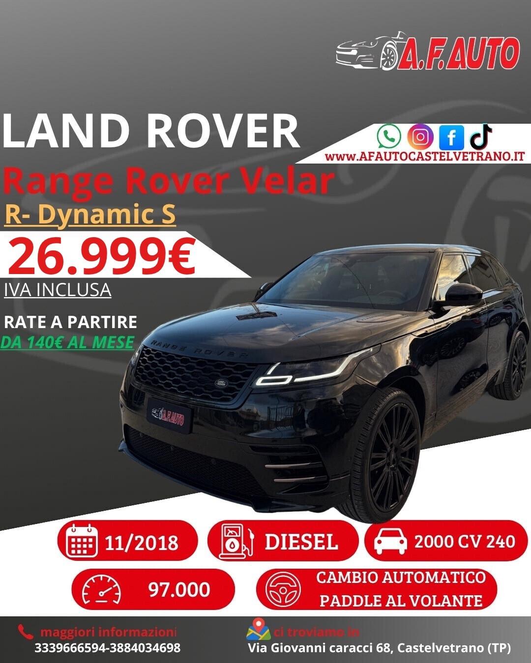Land Rover Range Velar 2.0D I4 240 CV R-Dynamic S