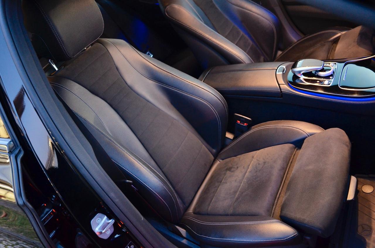 MERCEDES-BENZ E220d PREMIUM AMG 194cv AUTO, SERVICE UFF MERCEDES, UFF ITALIANA, EURO 6C, TOTAL BLACK, FARI FULL LED, RETROCAMERA, PERMUTE