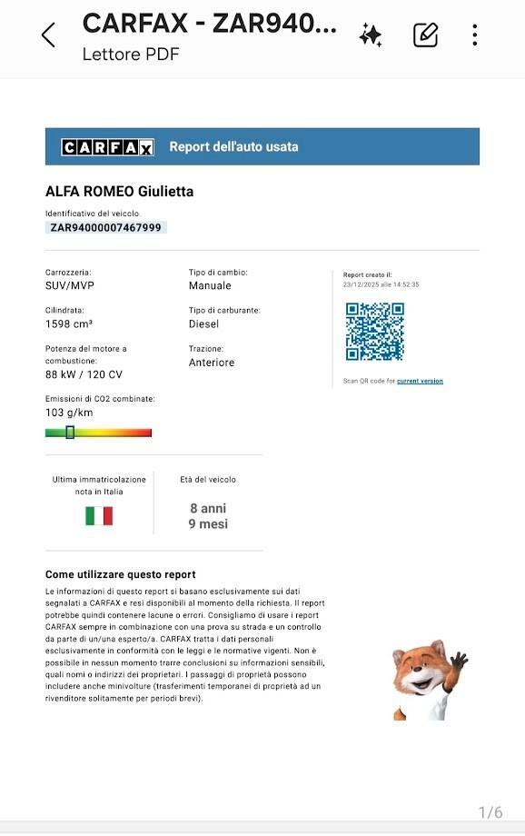 Alfa Romeo Giulietta 1.6 JTDm 120 CV Super