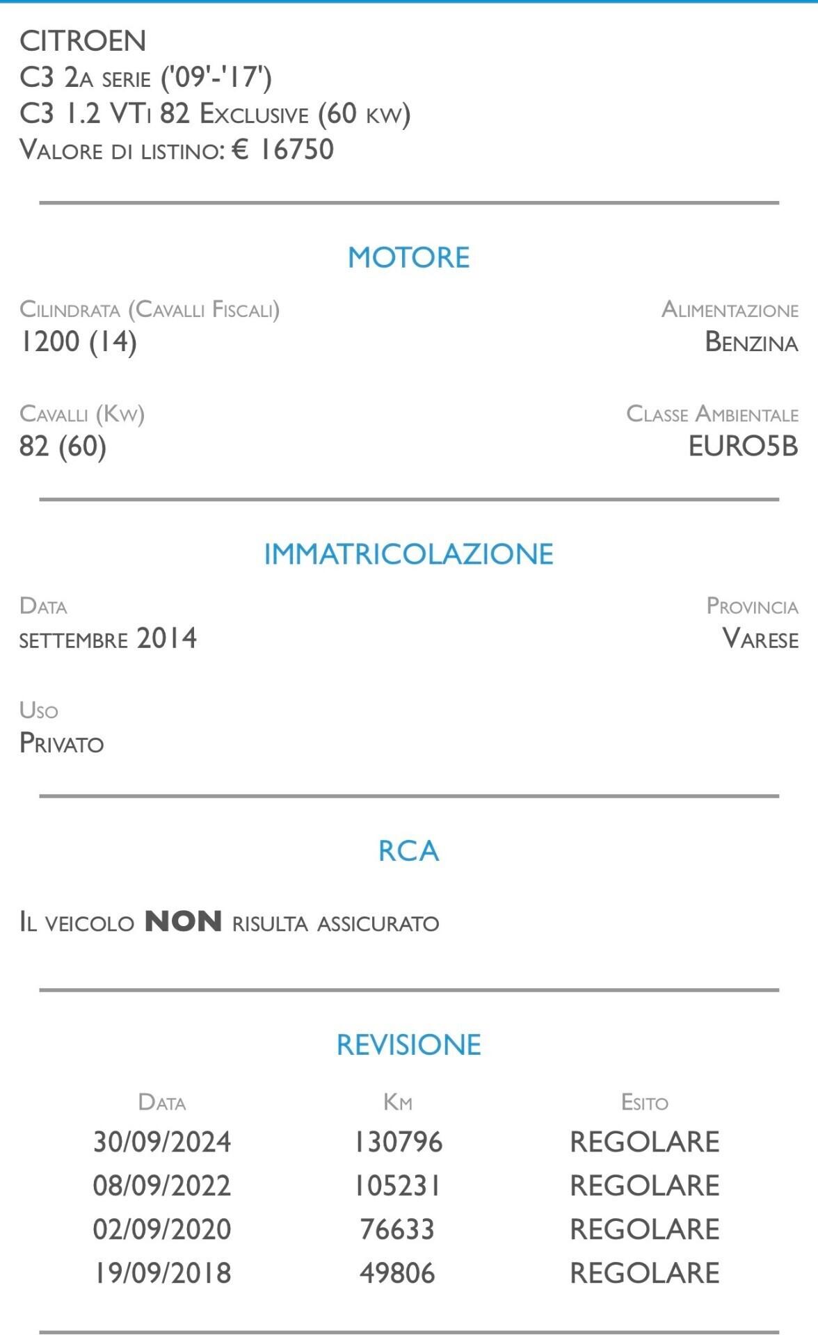 Citroen C3 1.2 PureTech 82 Exclusive - IDEALE PER NEOPATENTATI