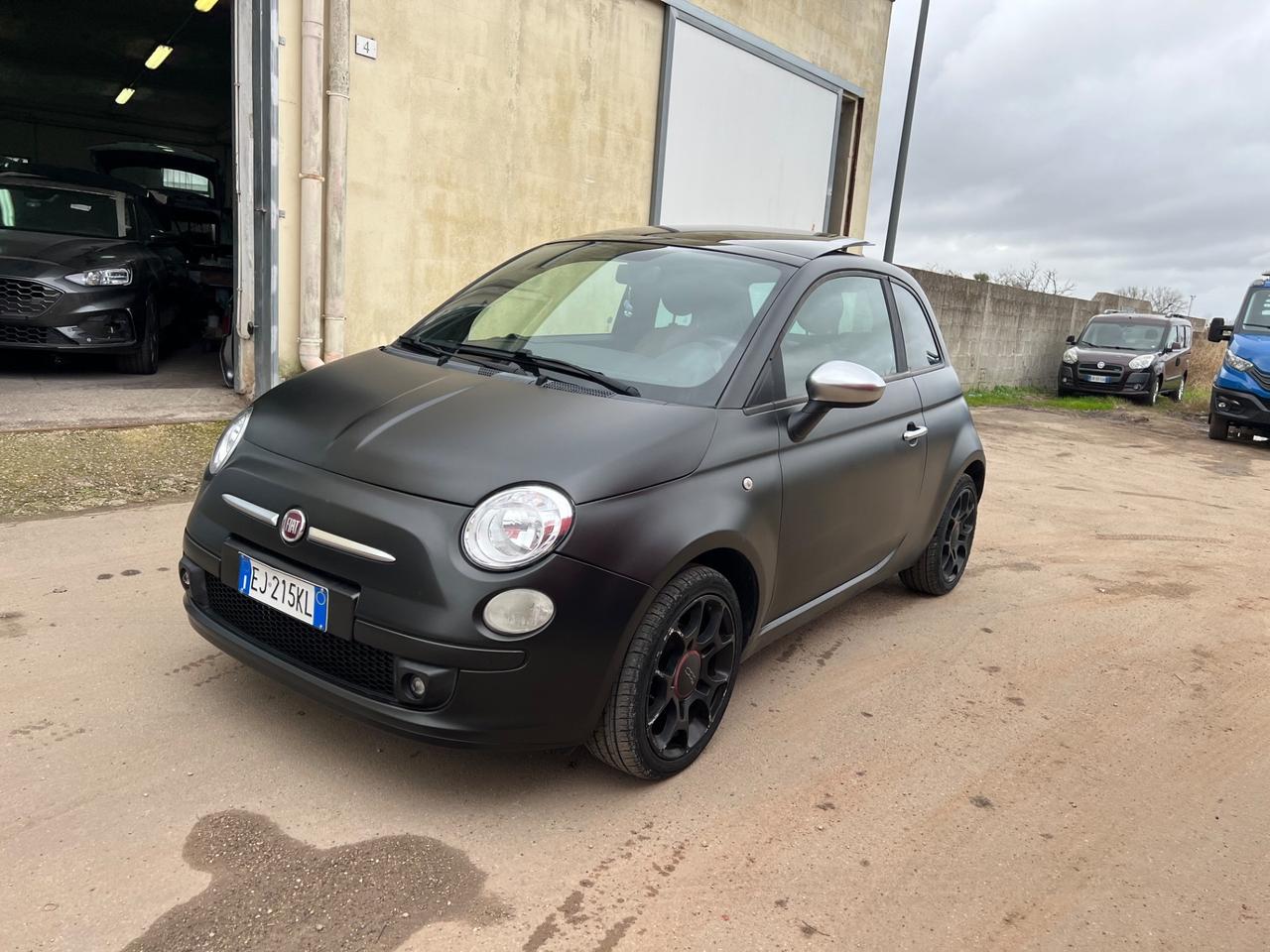 Fiat 500 0.9 Matt Black pelle tetto apribile