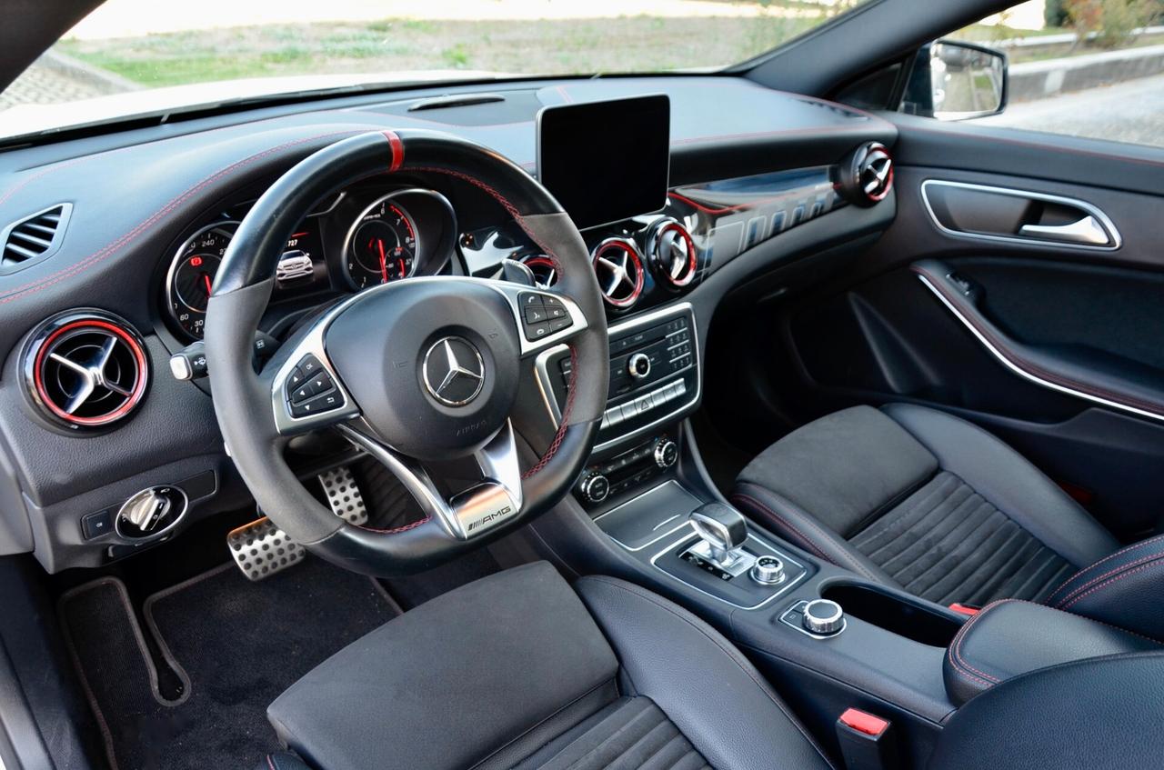 MERCEDES-BENZ CLA AMG 45 4MATIC 381cv AUTO, UFF ITALIANA, EURO 6B, TETTO, NIGHT PACK, SCARICO PERFORMANCE, PERMUTE