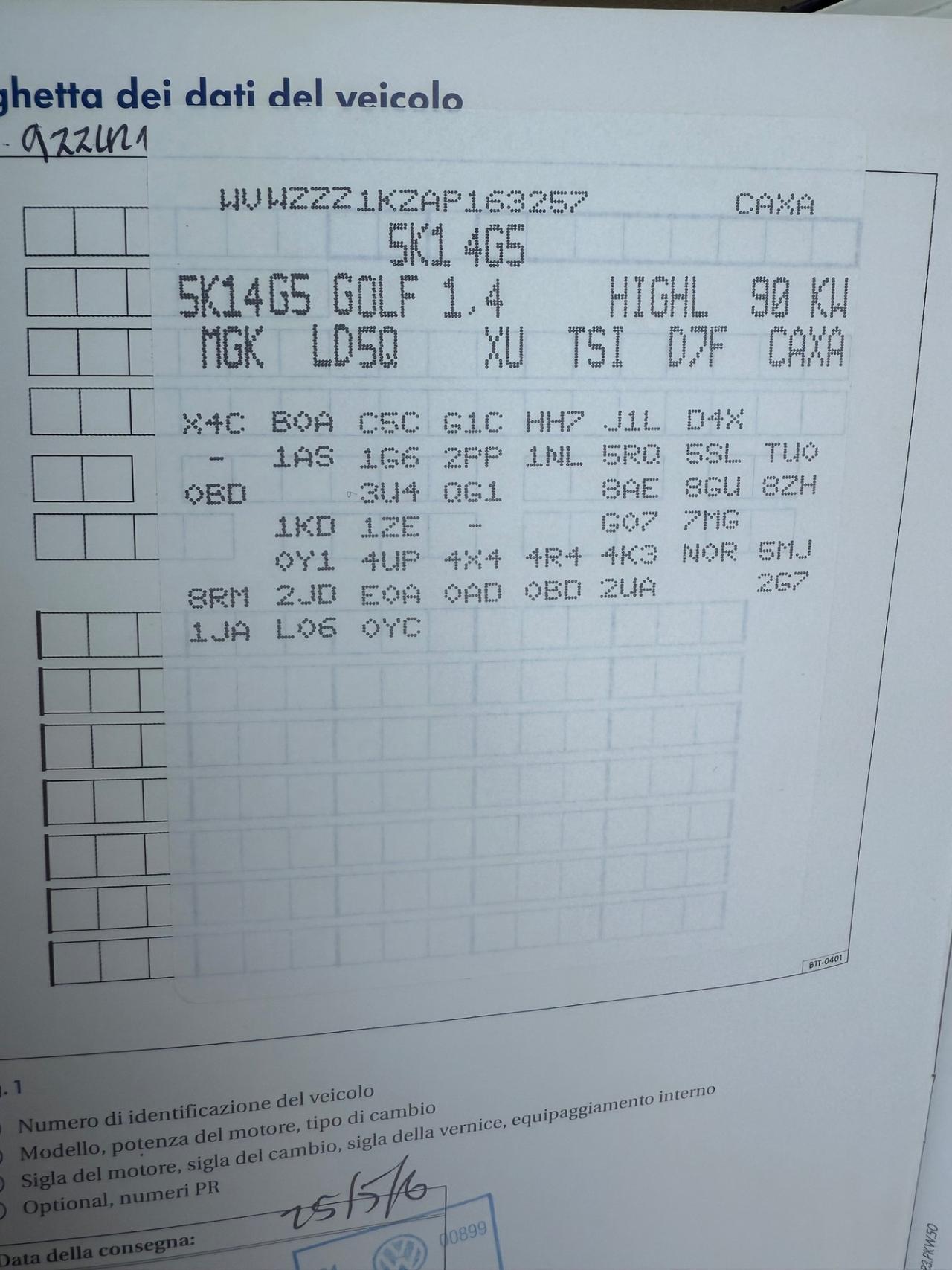Volkswagen Golf 1.4 TSI 122CV DSG 5p. Highline