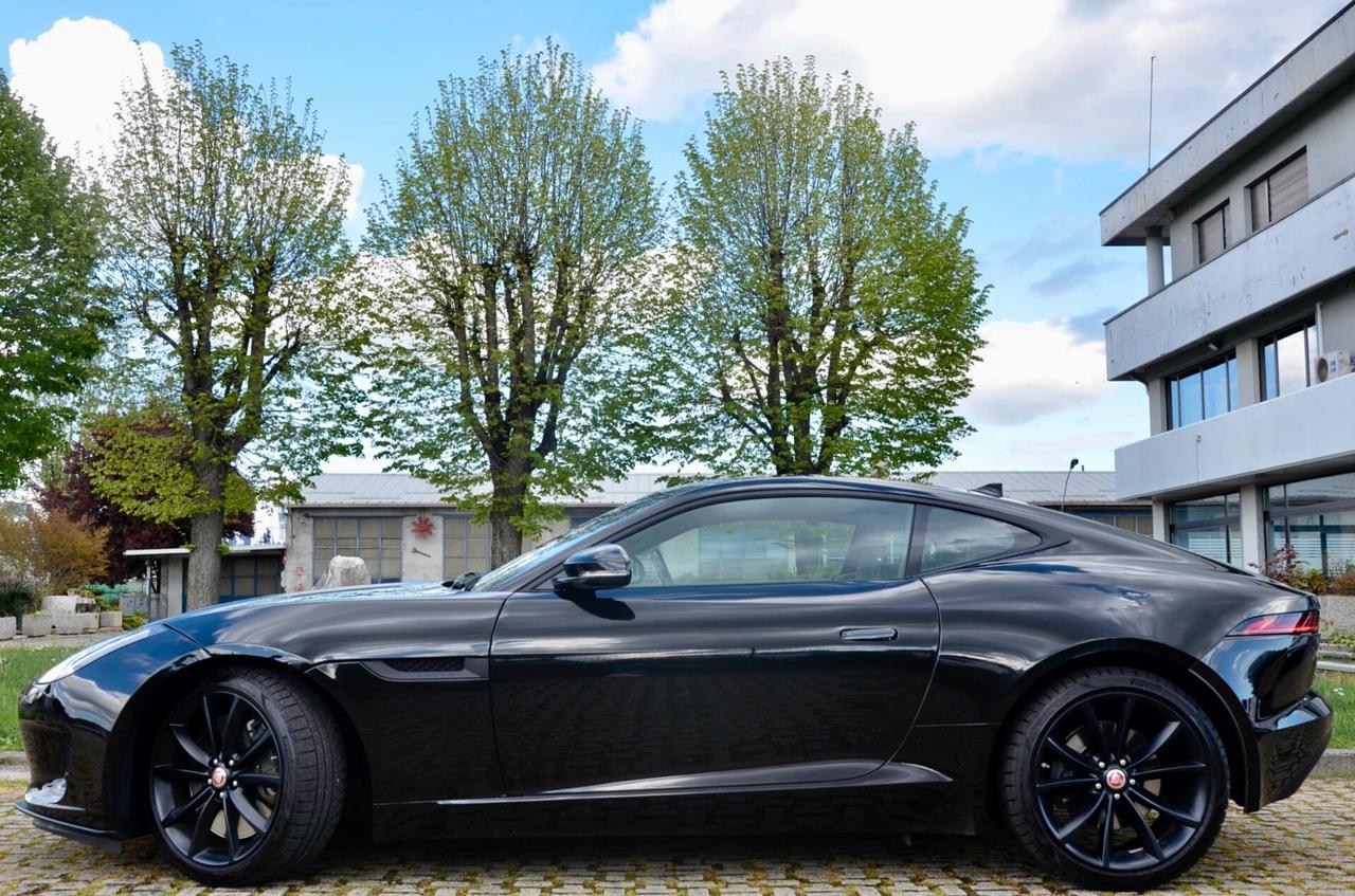 JAGUAR F-TYPE COUPE 3.0 V6 S/C 380cv AUTO, CRONOLOGIA SERVICE JAGUAR, UFF ITALIANA, EURO 6B, TETTO, HI-FI MERIDIAN, PERMUTE