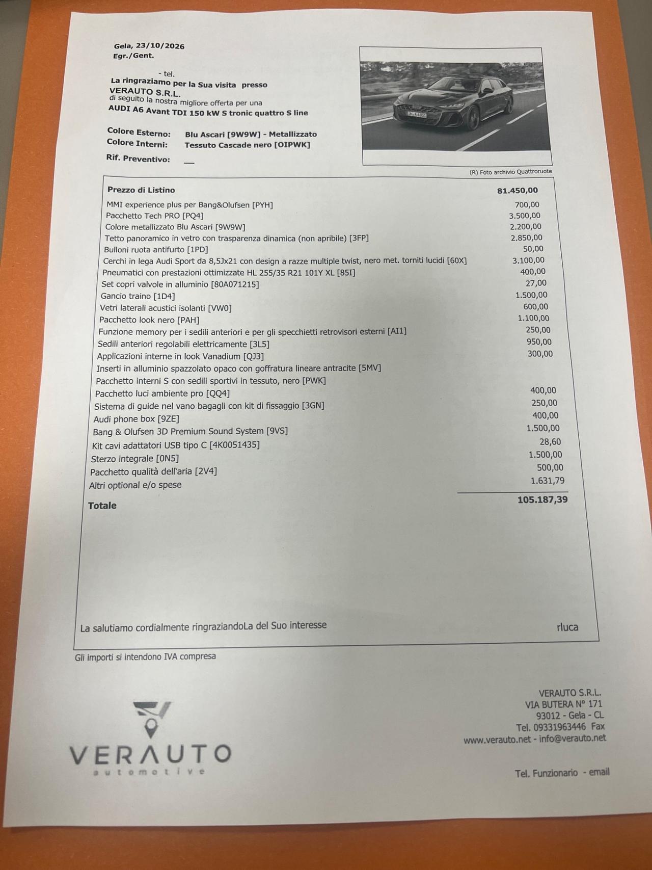 Audi A6 Avant TDI 150 kW S tronic quattro line edition