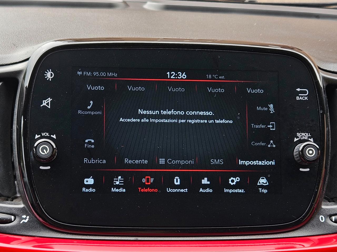 FIAT 500 1000 LOUNGE 66400 CHILOMETRI CERTIFICATI