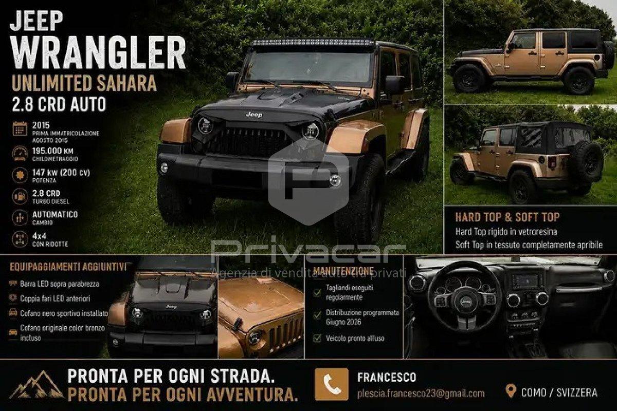 JEEP Wrangler Unlimited 2.8 CRD DPF Sahara Auto