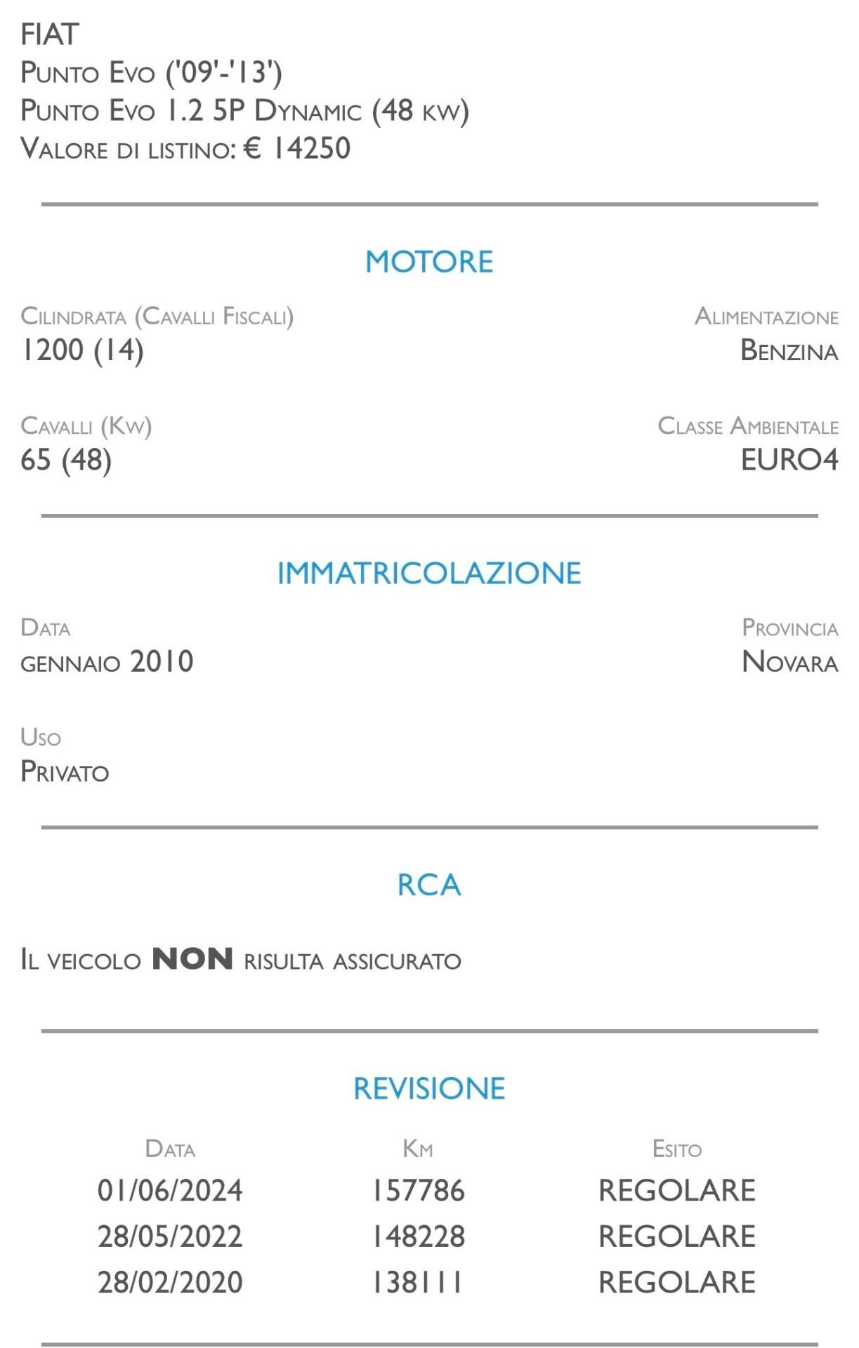 Fiat Punto Evo 1.2 5 porte Dynamic - IDEALE PER NEOPATENTATI